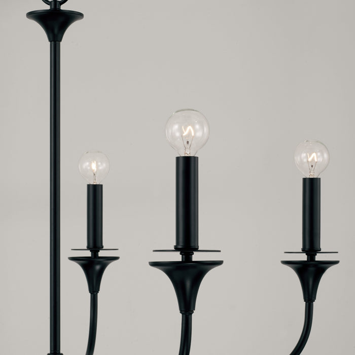 Capital Lighting 448951MB Presley Five Light Chandelier, Matte Black Alternate Image 3.jpg