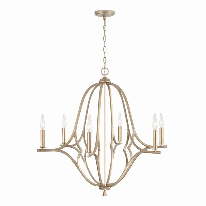 Capital Lighting 450061BS Claire Six Light Chandelier, Brushed Champagne Alternate Image.jpg