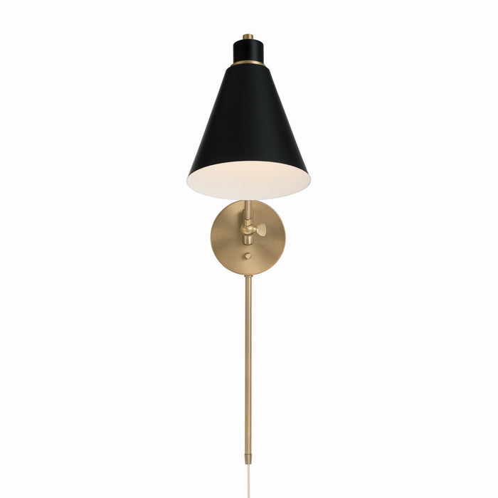 Capital Lighting 650111AB Bradley One Light Wall Sconce, Aged Brass and Black Alternate Image.jpg