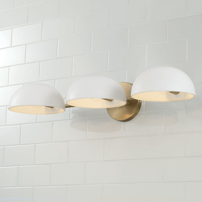 Capital Lighting 151431AW Reece Three Light Vanity, Aged Brass and White Alternate Image 3.jpg