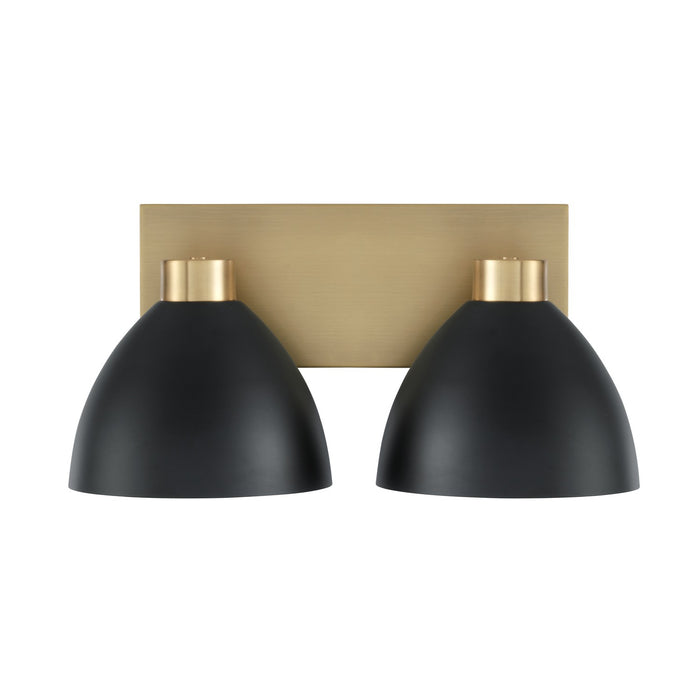 Capital Lighting 152021AB Ross Two Light Vanity, Aged Brass and Black Alternate Image 3.jpg