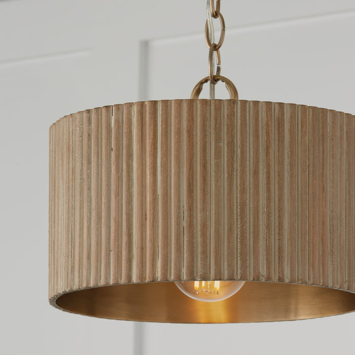 Capital Lighting 250711WS Donovan One Light Semi-Flush Mount, White Wash and Matte Brass Alternate Image.jpg