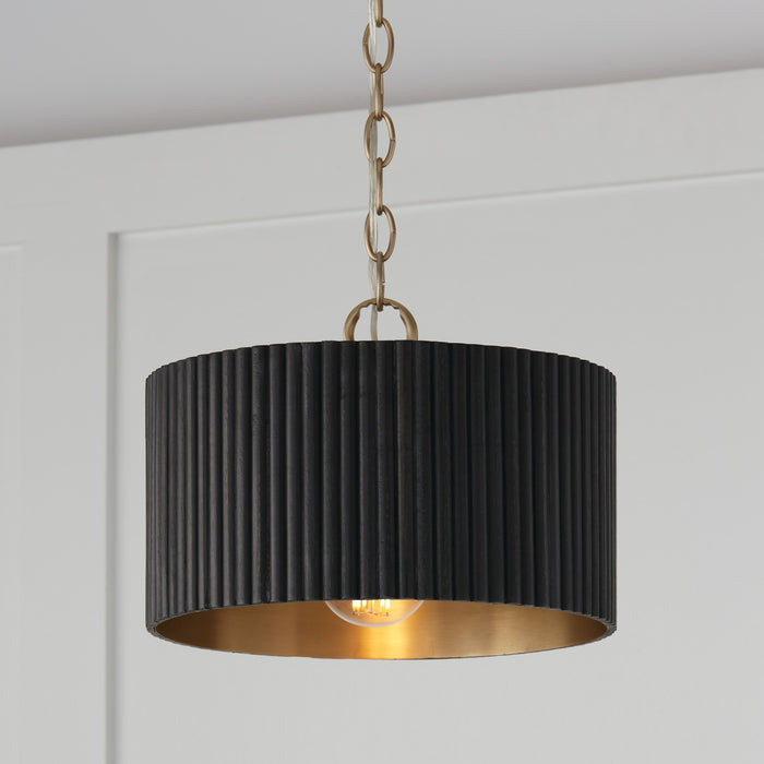 Capital Lighting 250711KR Donovan One Light Semi-Flush Mount, Black Stain and Matte Brass Alternate Image 3.jpg