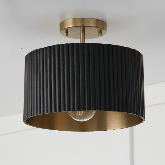 Capital Lighting 250711KR Donovan One Light Semi-Flush Mount, Black Stain and Matte Brass Alternate Image 4.jpg