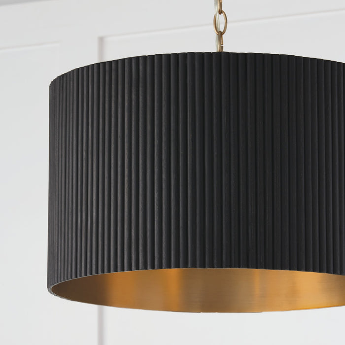 Capital Lighting 350741KR Donovan Three Light Pendant, Black Stain and Matte Brass Alternate Image.jpg