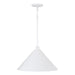 Capital Lighting 351311WE Alden One Light Pendant, Matte White Alternate Image.jpg