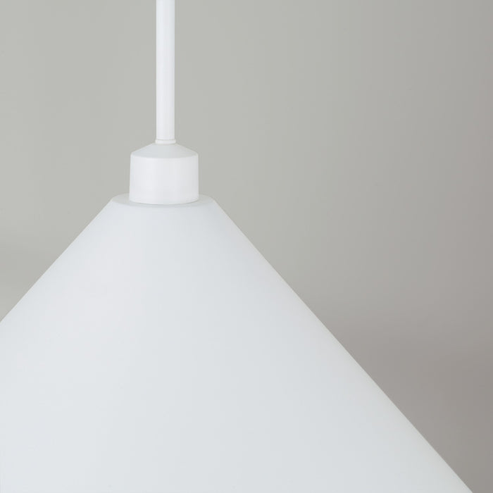 Capital Lighting 351311WE Alden One Light Pendant, Matte White Alternate Image 2.jpg