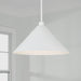 Capital Lighting 351311WE Alden One Light Pendant, Matte White Alternate Image 3.jpg