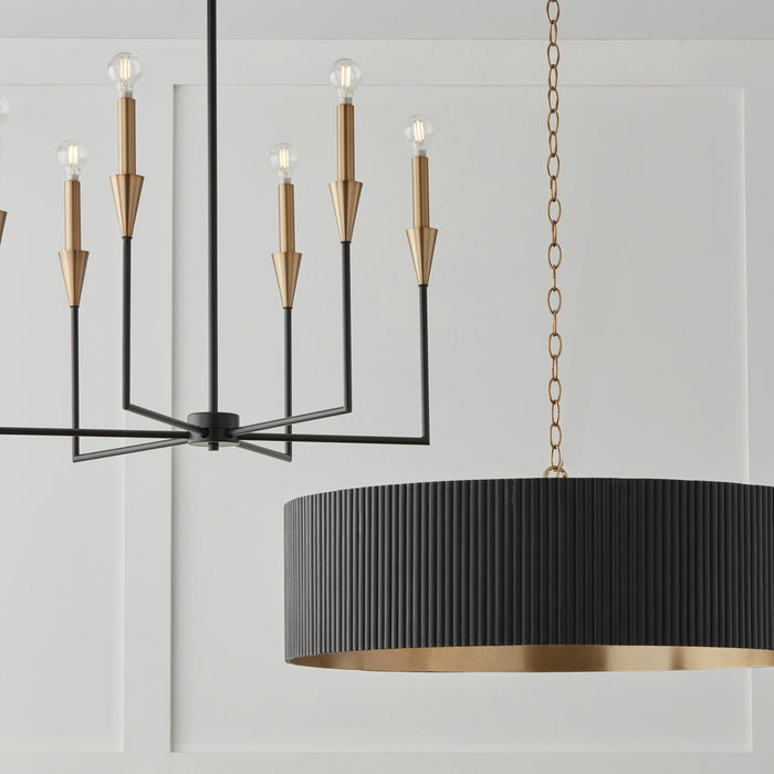 Capital Lighting 450741KR Donovan Four Light Chandelier, Black Stain and Matte Brass Alternate Image 4.jpg