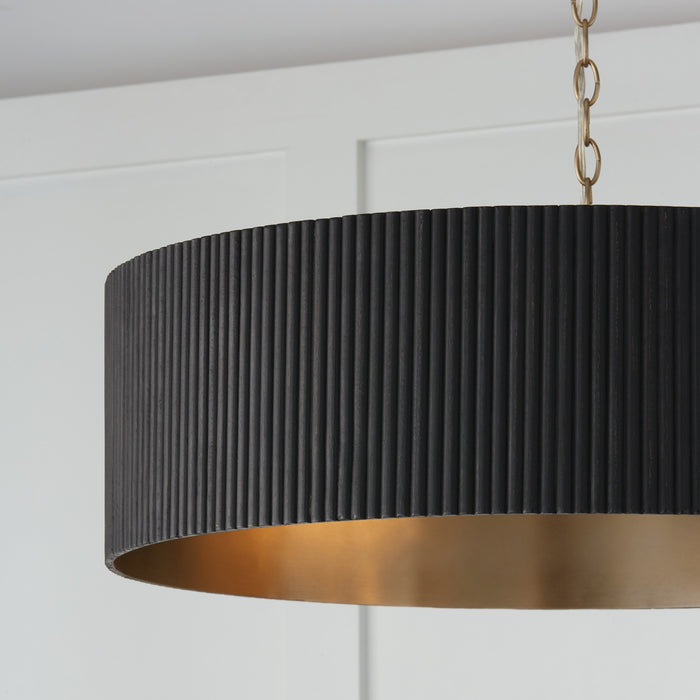 Capital Lighting 450741KR Donovan Four Light Chandelier, Black Stain and Matte Brass Alternate Image.jpg