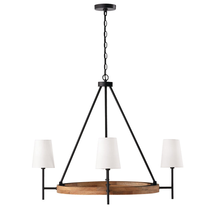 Capital Lighting 450841WK-709 Jonah Four Light Chandelier, Light Wood and Matte Black Alternate Image.jpg