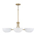 Capital Lighting 451461AW Reece Six Light Chandelier, Aged Brass and White Alternate Image.jpg