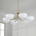 Capital Lighting 451461AW Reece Six Light Chandelier, Aged Brass and White Alternate Image 6.jpg