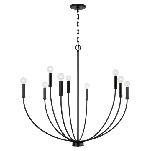 Capital Lighting 452191MB Ansley Nine Light Chandelier, Matte Black Alternate Image.jpg