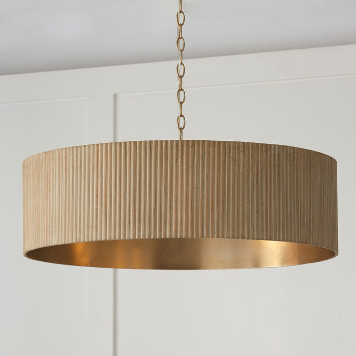 Capital Lighting 450741WS Donovan Four Light Chandelier, White Wash and Matte Brass Alternate Image 2.jpg