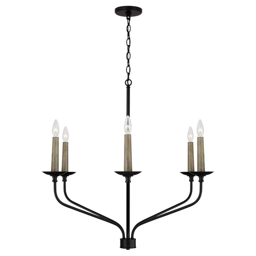 Capital Lighting 451561MB Wilder Six Light Chandelier, Matte Black Alternate Image.jpg