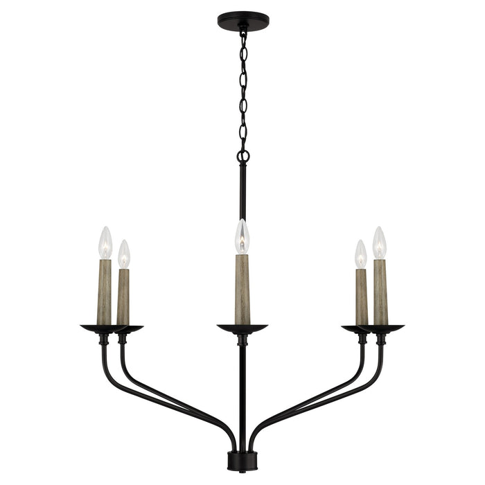 Capital Lighting 451561MB Wilder Six Light Chandelier, Matte Black Alternate Image.jpg