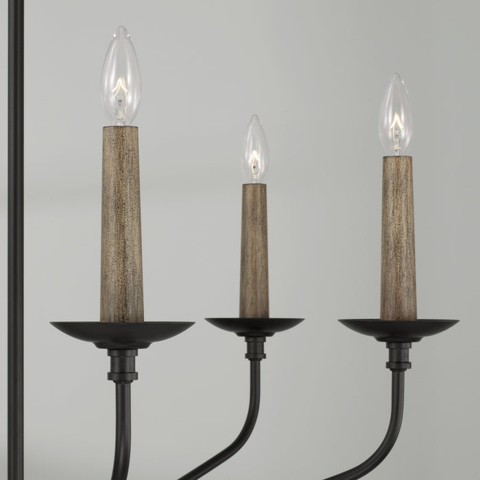 Capital Lighting 451561MB Wilder Six Light Chandelier, Matte Black Alternate Image 2.jpg