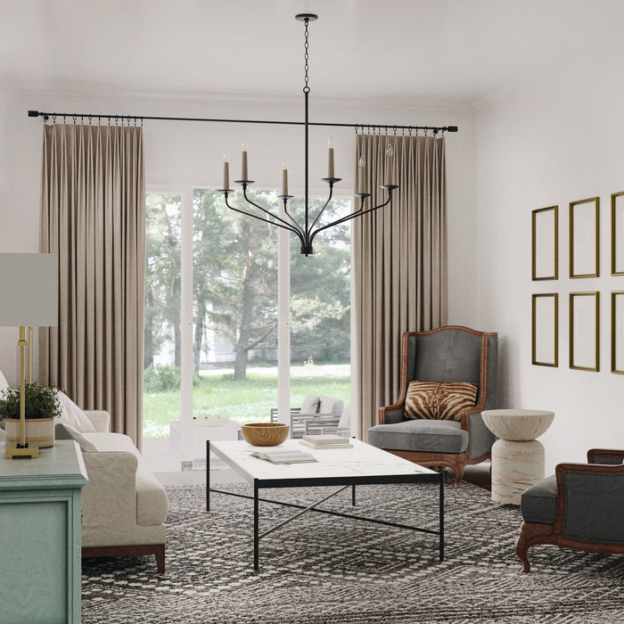 Capital Lighting 451561MB Wilder Six Light Chandelier, Matte Black Alternate Image 6.jpg
