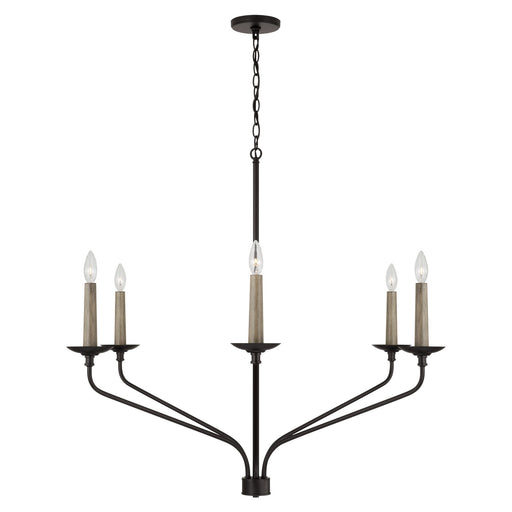 Capital Lighting 451562MB Wilder Six Light Chandelier, Matte Black Alternate Image.jpg