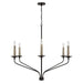 Capital Lighting 451562MB Wilder Six Light Chandelier, Matte Black Alternate Image.jpg