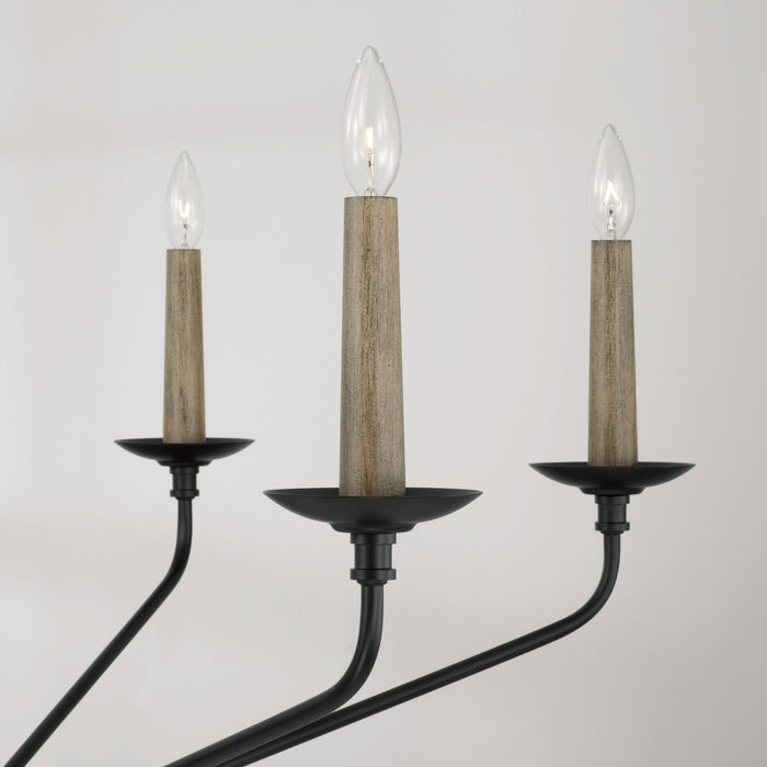 Capital Lighting 451562MB Wilder Six Light Chandelier, Matte Black Alternate Image 2.jpg