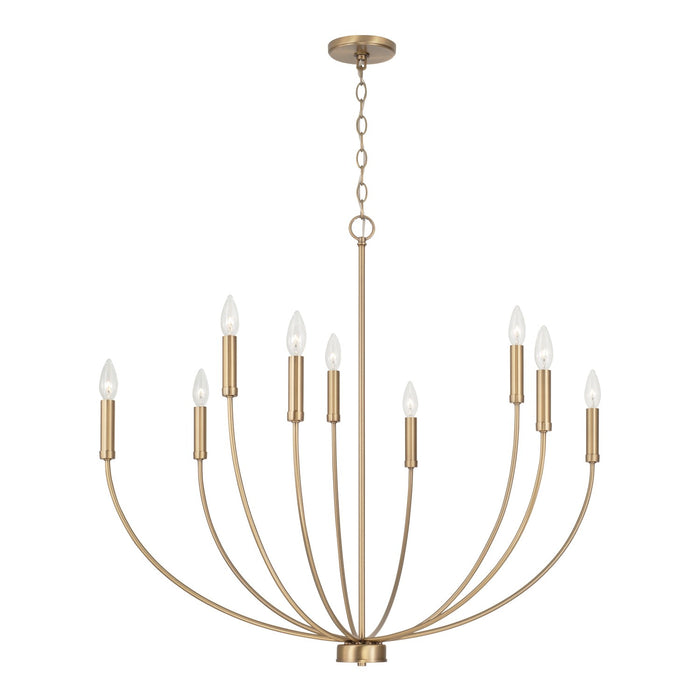 Capital Lighting 452191AD Ansley Nine Light Chandelier, Aged Brass Alternate Image.jpg
