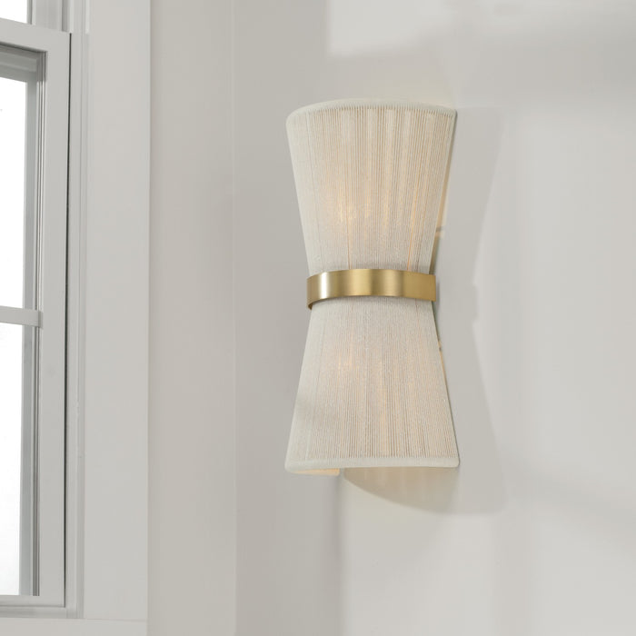 Capital Lighting 641221NP Cecilia Two Light Wall Sconce, Bleached Natural Rope and Patinaed Brass Alternate Image.jpg