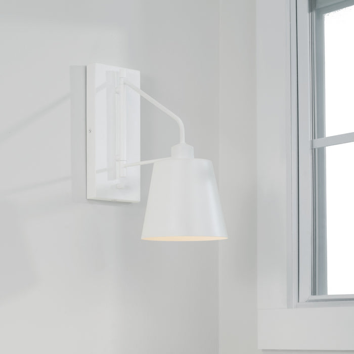 Capital Lighting 651311WE Alden One Light Wall Sconce, Matte White Alternate Image 4.jpg