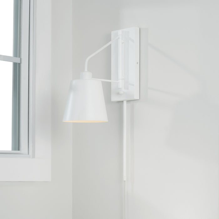 Capital Lighting 651311WE Alden One Light Wall Sconce, Matte White Alternate Image.jpg