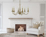 Framburg 5786 BR Matera Six Light Chandelier, Brushed Brass Alternate Image.jpg